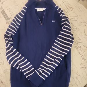 Navy Blue Striped Women's Sweater